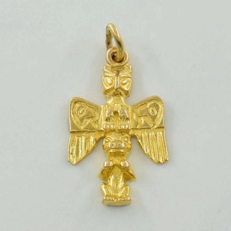 classic pearl bridal earrings 10k Yellow Gold Alaska Totem Pole |