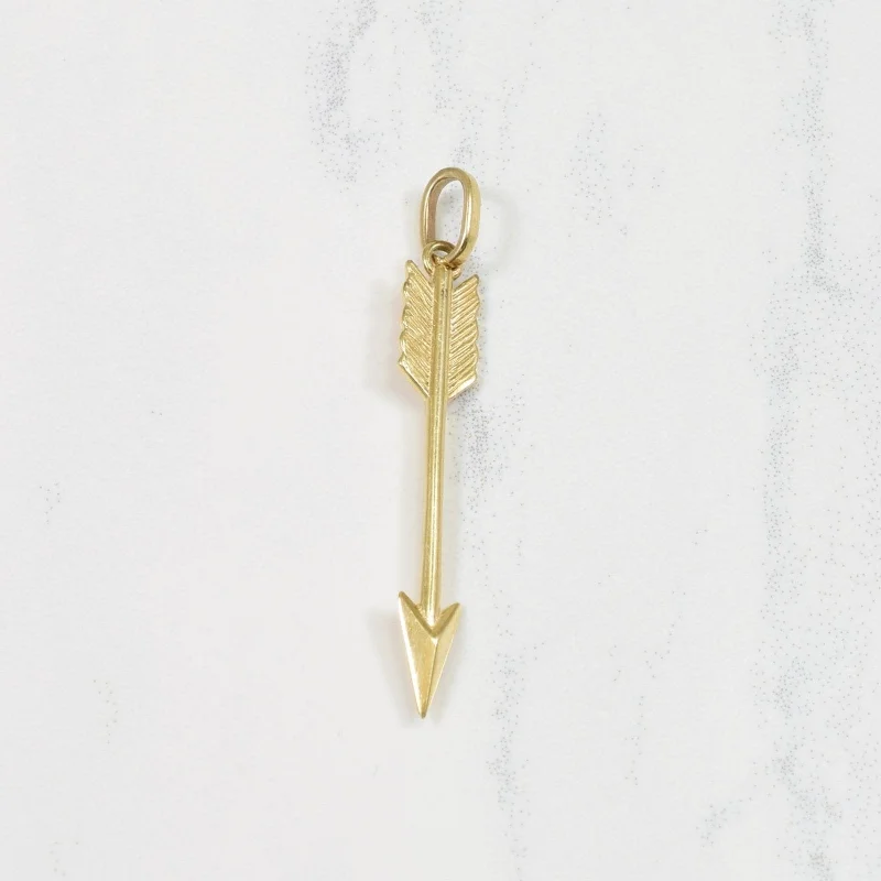 10k Yellow Gold Arrow Pendant