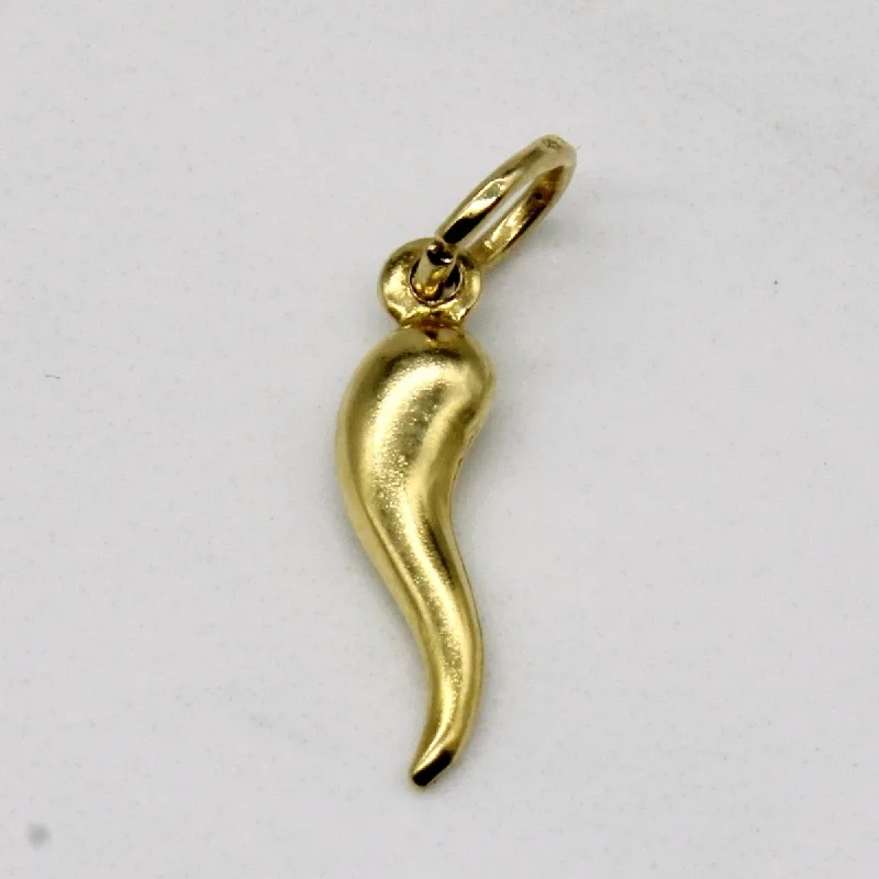 celestial star earrings stud 10k Yellow Gold Cornicello Charm