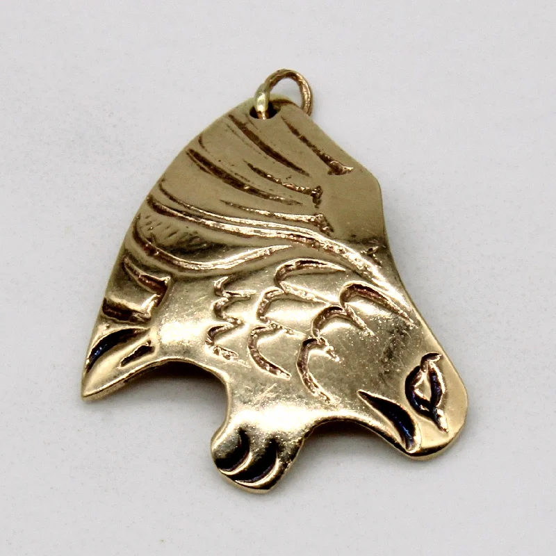 custom engraved wedding band 10k Yellow Gold Eagle Pendant