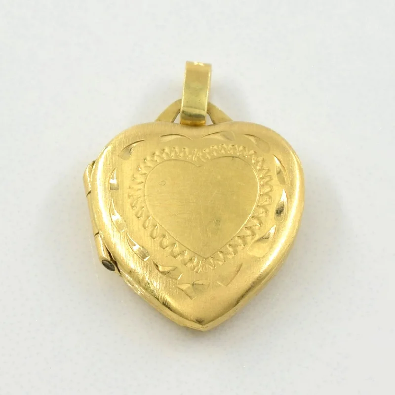 real zircon gemstone bracelet 10k Yellow Gold Heart Locket |