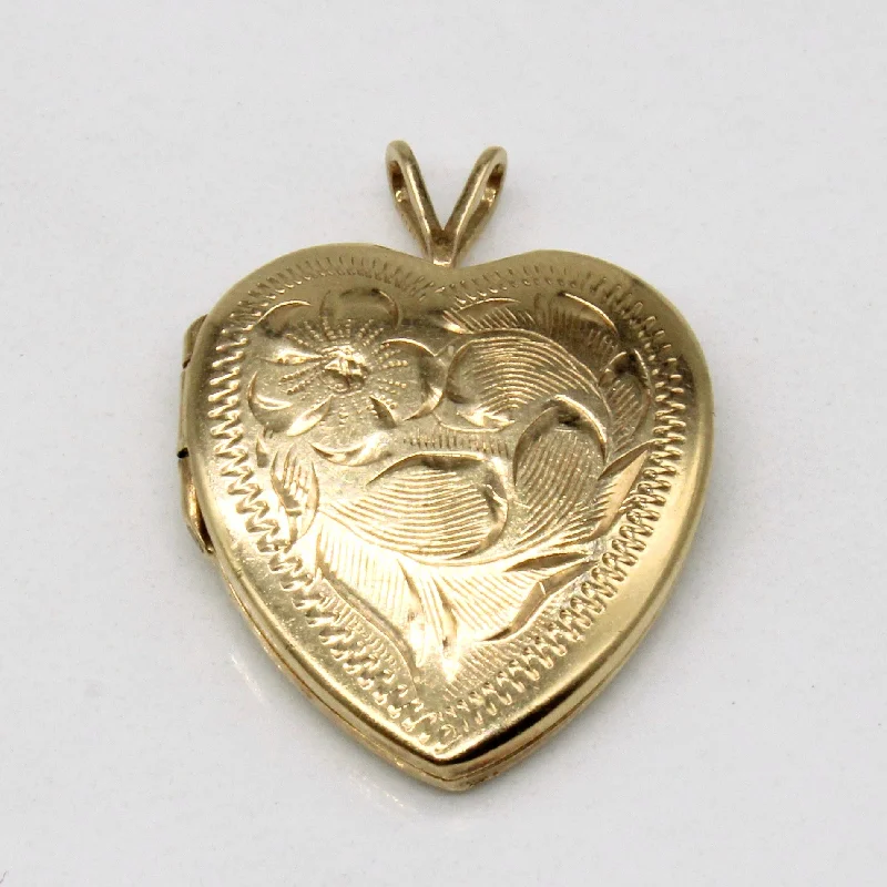 celestial astrology sign ring 10k Yellow Gold Heart Locket
