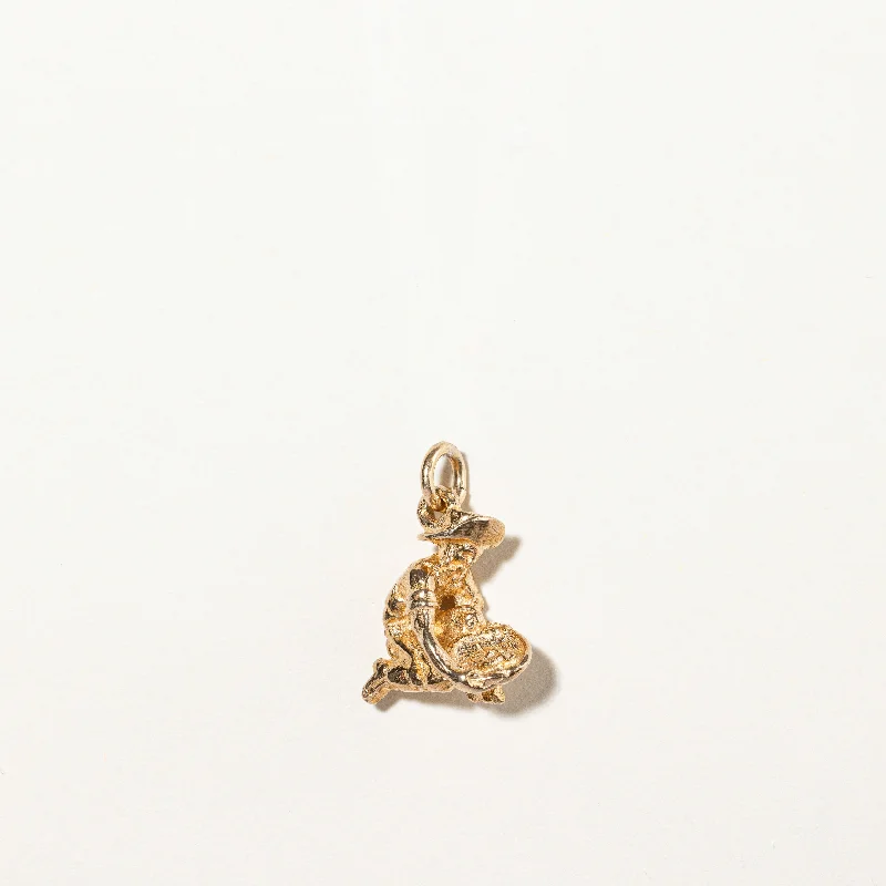 infinity heart necklace personalized 10k Yellow Gold Panner Charm