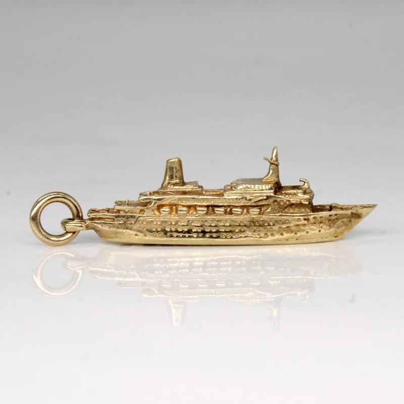 10k Yellow Gold 'Sun Princess' Boat Pendant