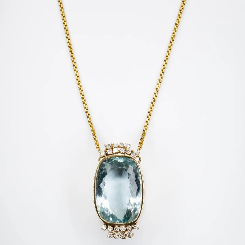 unique moon phase ring 14k and 18k Yellow Gold Aquamarine and Diamond Necklace | 45.00ct | 28" unique moon phase ring 14k and 18k Yellow Gold Aquamarine and Diamond Necklace | 45.00ct | 28"