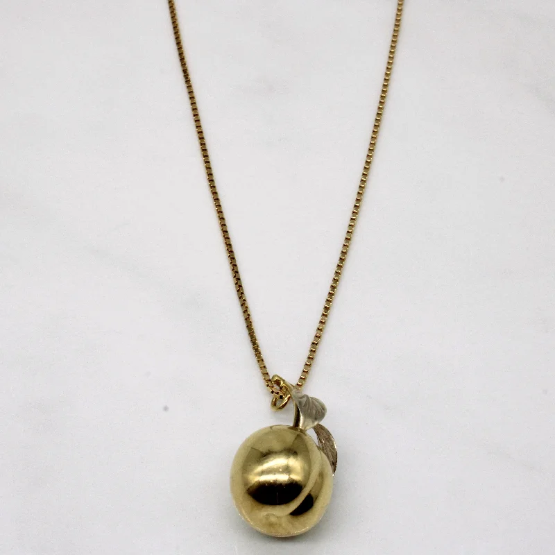 round cut diamond engagement ring 14k Two Tone Gold Apple Pendant & Necklace | 20" | round cut diamond engagement ring 14k Two Tone Gold Apple Pendant & Necklace | 20" |