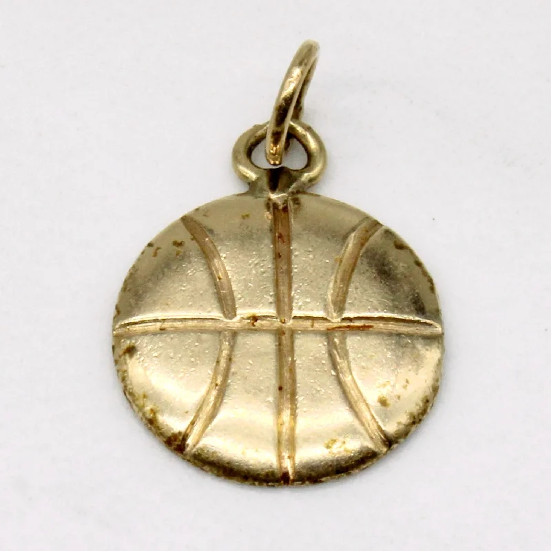 butterfly charm bracelet delicate 14k Yellow Gold Basket Ball Charm
