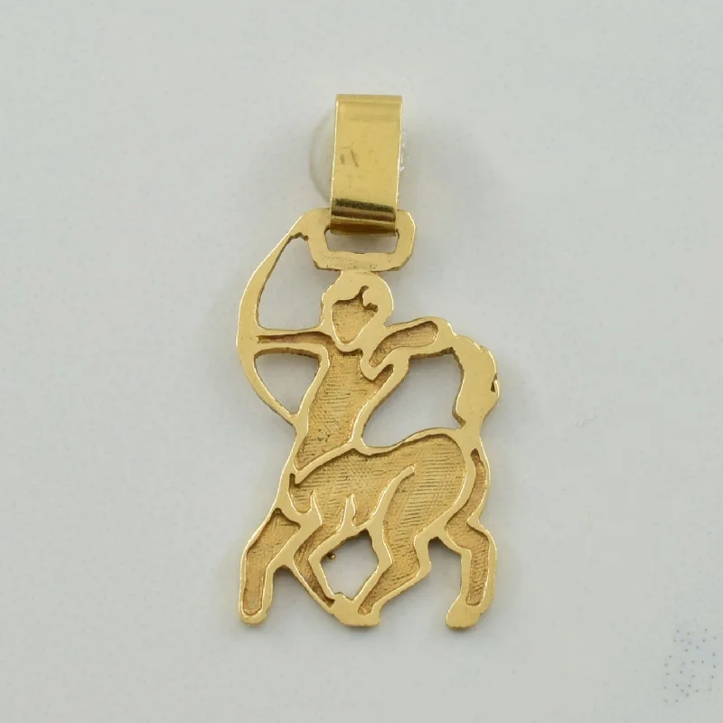 sterling silver angel wing pendant 14k Yellow Gold Centaur Pendant |