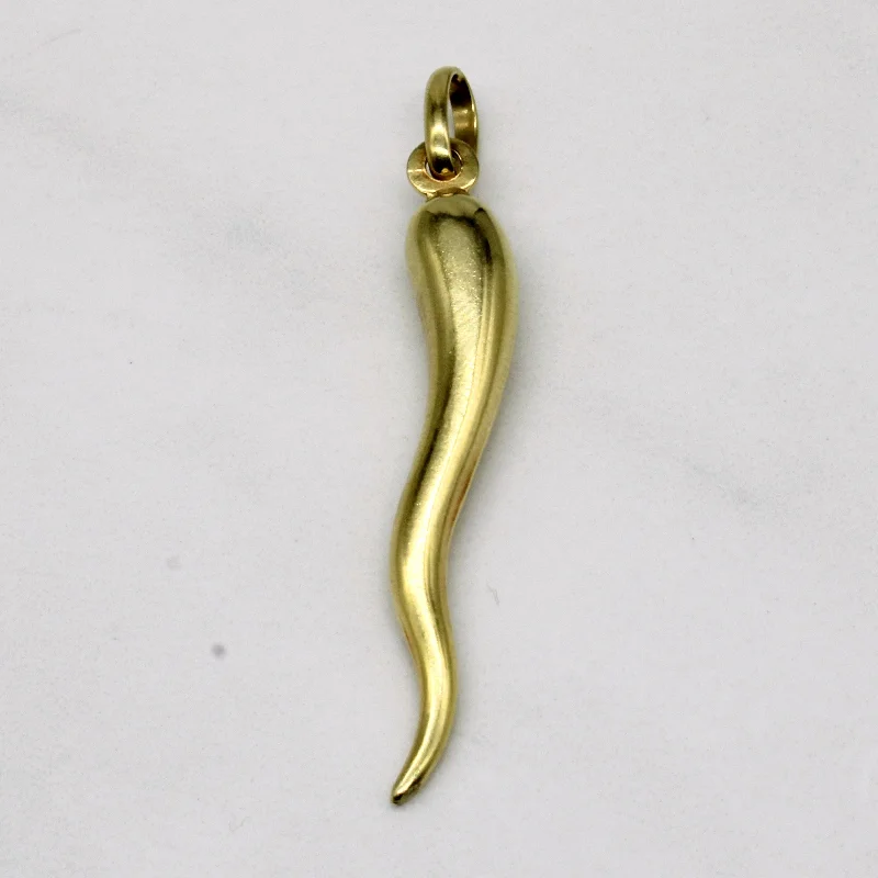handmade gemstone anklet boho 14k Yellow Gold Corno Charm