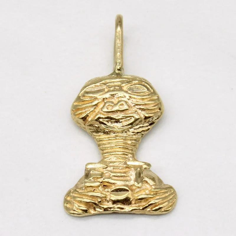 vintage turquoise pendant necklace 14k Yellow Gold E.T. Pendant