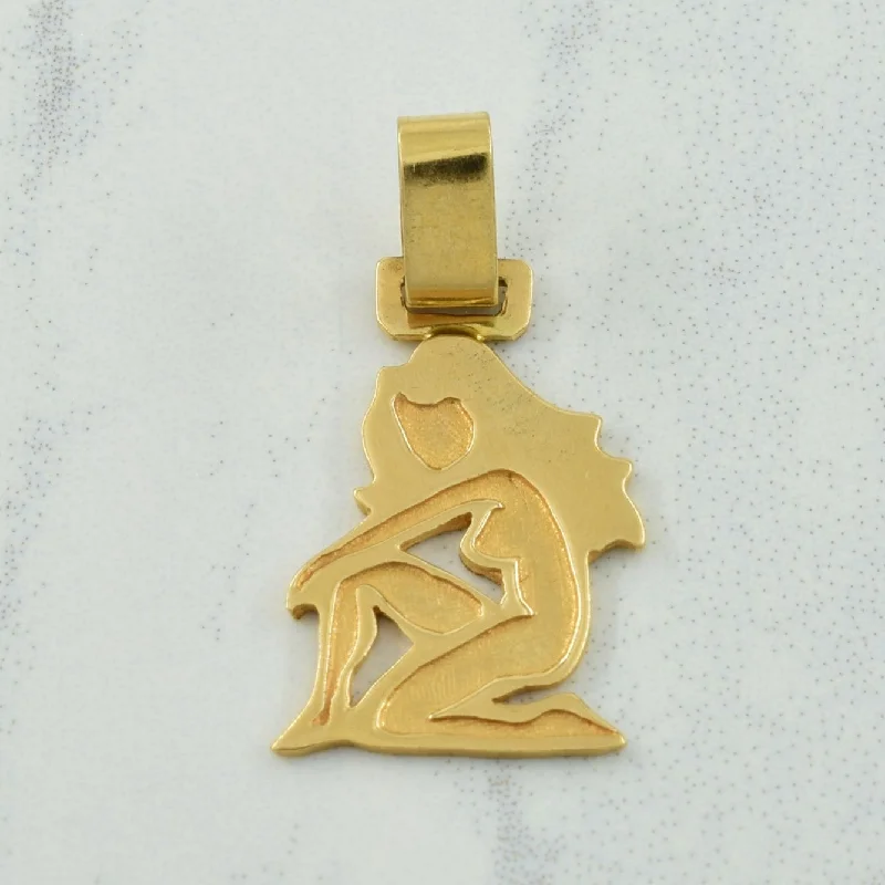 small diamond nose stud 14k Yellow Gold Female Pendant |