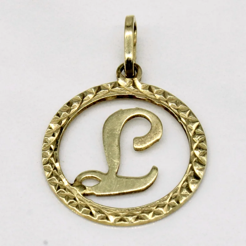 stackable gold bangle set 14k Yellow Gold 'L' Charm