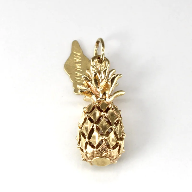 infinity necklace with birthstones 14k Yellow Gold Pineapple Pendant