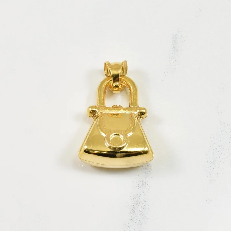 14k Yellow Gold Purse Charm