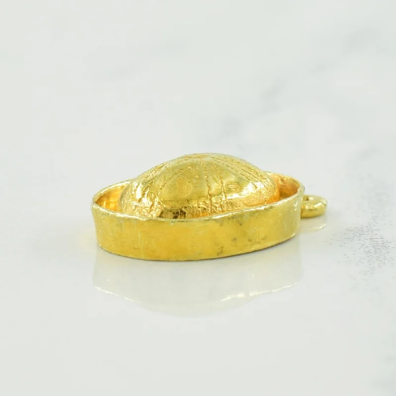 ethical lab-grown diamond ring 14k Yellow Gold Sailor's Hat Charm |