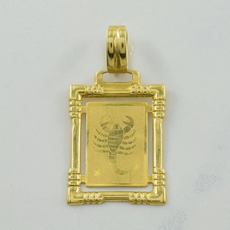 birthstone charm bracelet for mom 14k Yellow Gold Scorpion Pendant |