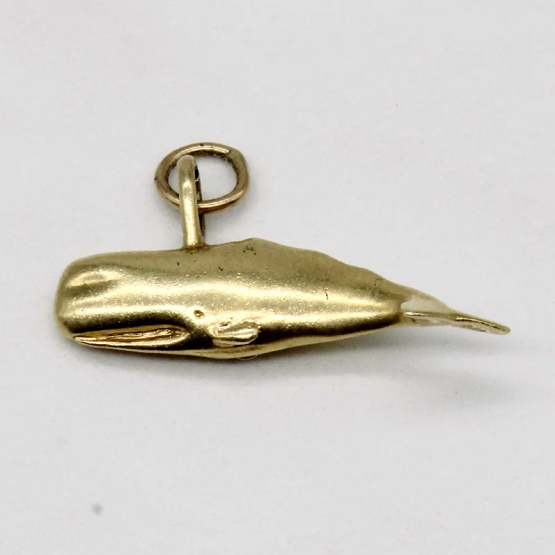 white gold infinity ring 14k Yellow Gold Whale Charm