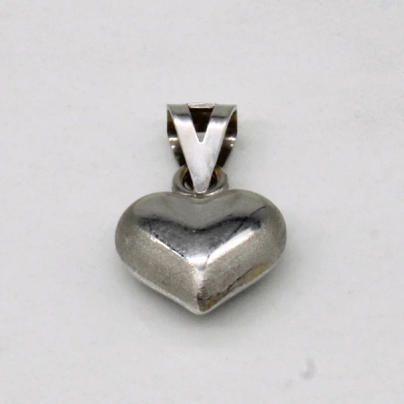 18k White Gold Heart Pendant