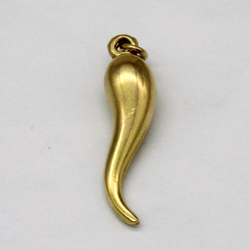 18k Yellow Gold Cornicello Pendant