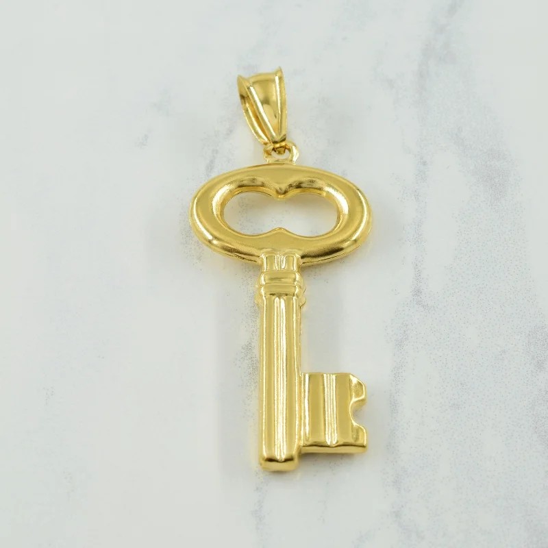 rose gold cartilage barbell 18k Yellow Gold Key Pendant |