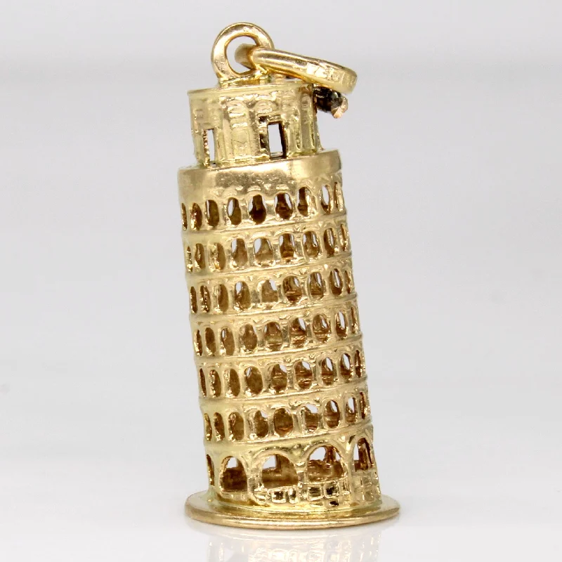 personalized couple’s keychain pendant 18k Yellow Gold Leaning Tower of Pisa Pendant personalized couple’s keychain pendant 18k Yellow Gold Leaning Tower of Pisa Pendant