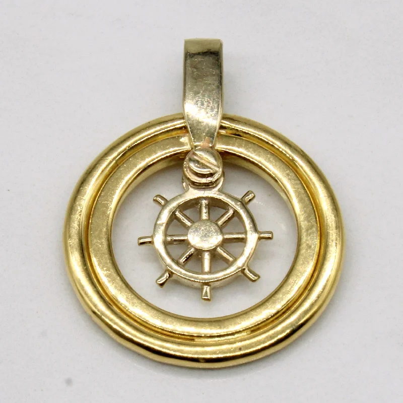 elegant marquise diamond ring 18k Yellow Gold Masthead Charm