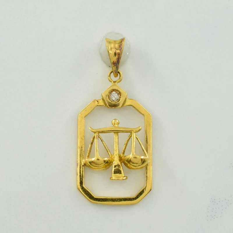 evil eye protection bracelet 21k Yellow Gold Balance Pendant |