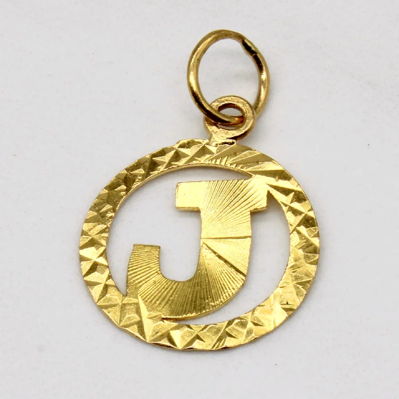 large statement turquoise ring 22k Yellow Gold 'J' Pendant