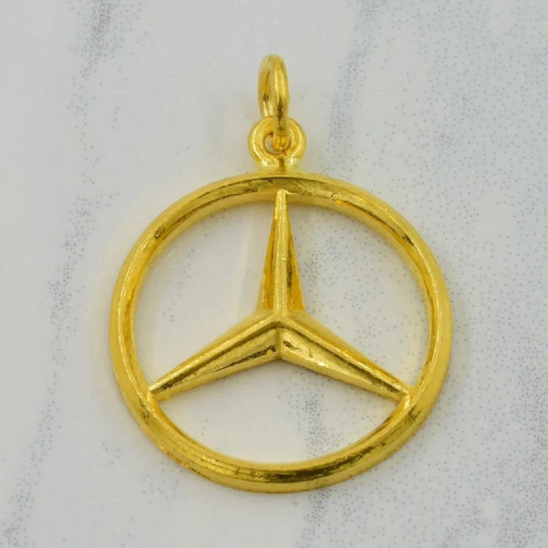 vintage gold engagement ring 24k Yellow Gold Mercedes Benz Charm |