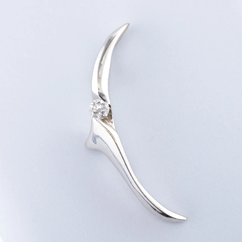 bold chunky cocktail ring 18k Abstract Diamond Pendant | 0.058ctw |