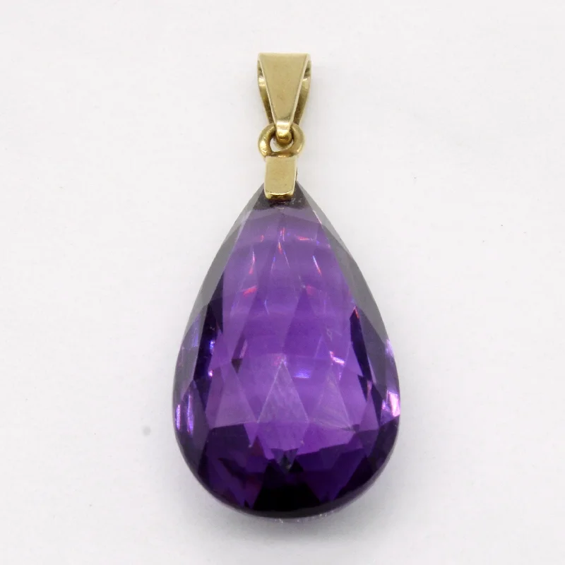 real jade bangle bracelet Amethyst Drop 14k Pendant | 18.70ct |