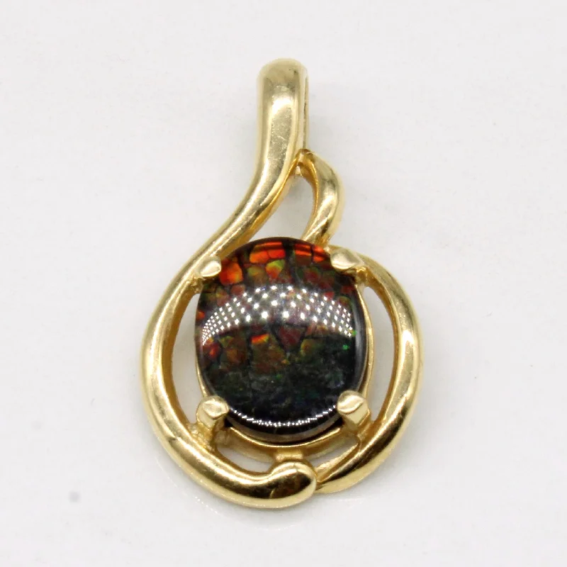 chunky silver hoop earrings Ammolite Triplet Pendant | 1.50ct |