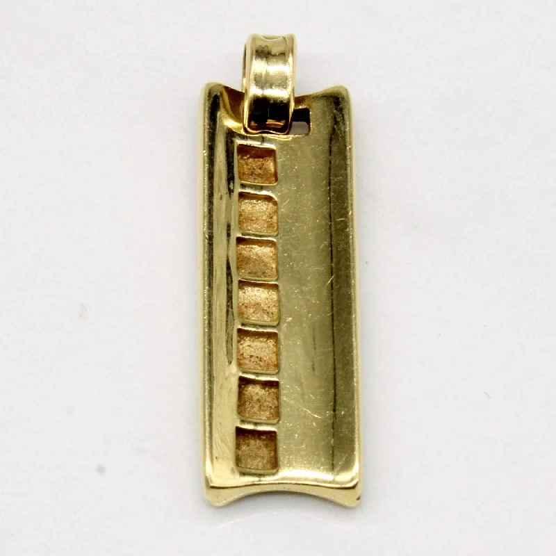 classic tennis bracelet white gold 'Birks' 18k Yellow Gold Colum Pendant