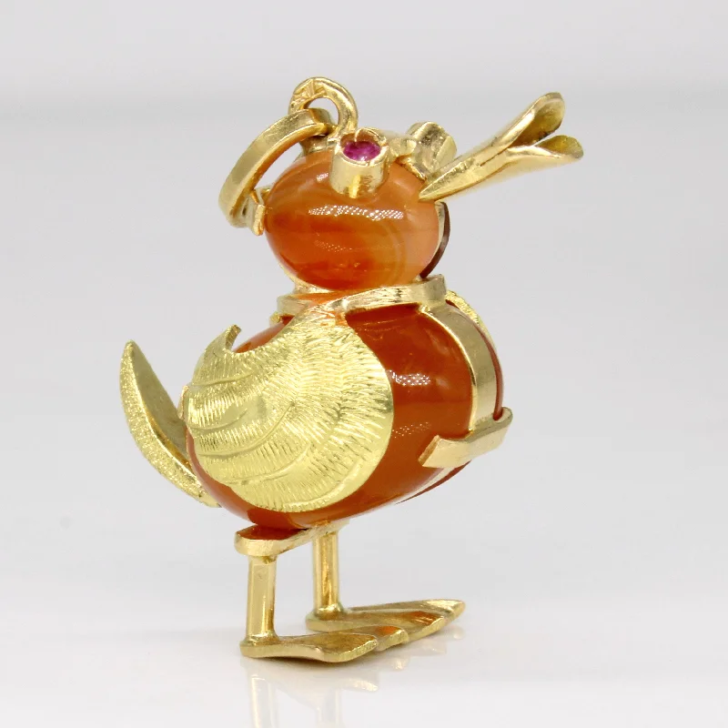 personalized bar necklace silver Carnelian & Pink Sapphire Duck 18K Pendant | 24.00ctw, 0.02ctw | personalized bar necklace silver Carnelian & Pink Sapphire Duck 18K Pendant | 24.00ctw, 0.02ctw |