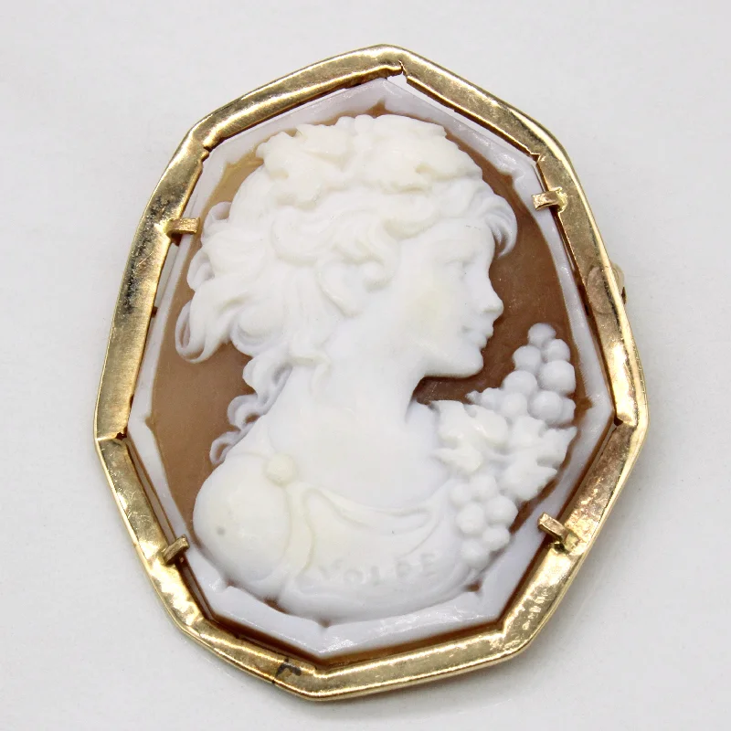 dainty chain bracelet layered Carved Shell Cameo Brooch & Pendant | 20.00ct |
