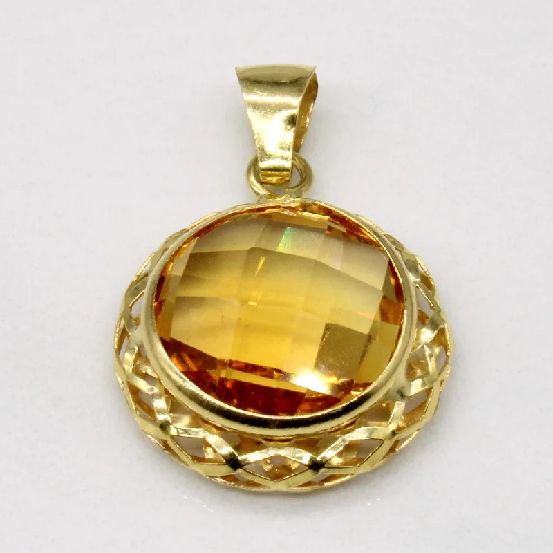 gold bar earrings minimalist Citrine Pendant | 5.00ct |