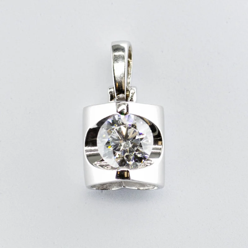 minimalist pearl pendant necklace GIA Certified 18k White Gold Diamond Pendant | 0.76ct minimalist pearl pendant necklace GIA Certified 18k White Gold Diamond Pendant | 0.76ct