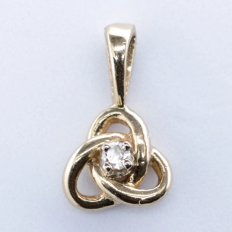 dainty cherry blossom ring 14k Diamond Celtic Knot Pendant | 0.015ct |