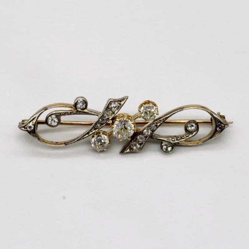 classic diamond solitaire necklace Old European Diamond 12k and Silver Brooch | 0.35ctw, 0.3ctw, 1.22ctw| classic diamond solitaire necklace Old European Diamond 12k and Silver Brooch | 0.35ctw, 0.3ctw, 1.22ctw|