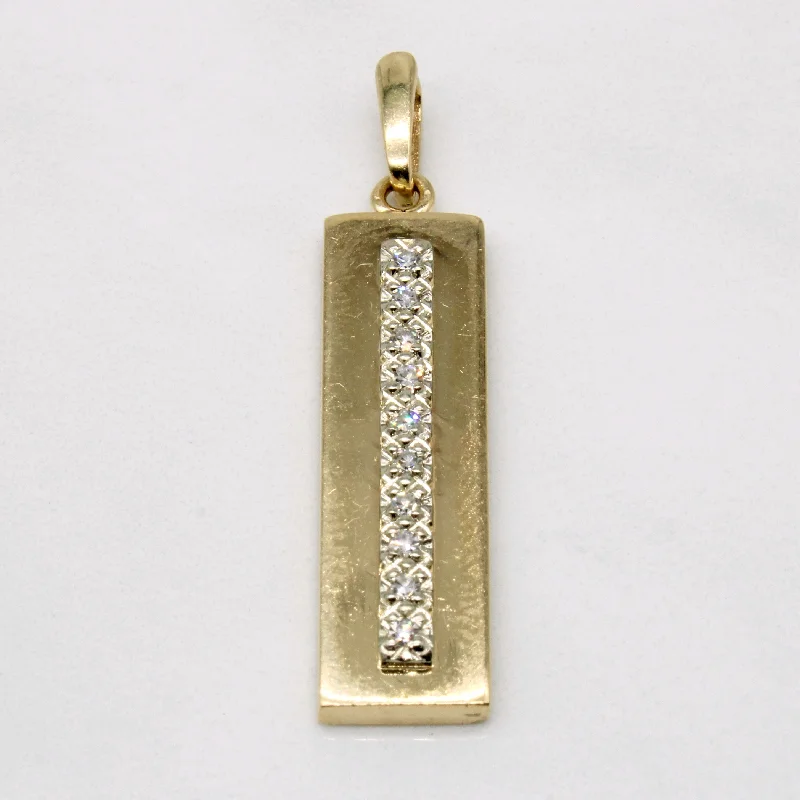 handcrafted sterling silver necklace Diamond Colum Pendant | 0.10ctw |