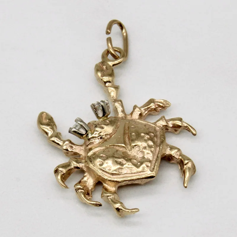vintage art deco bracelet Diamond Crab Pendant | 0.04ctw |