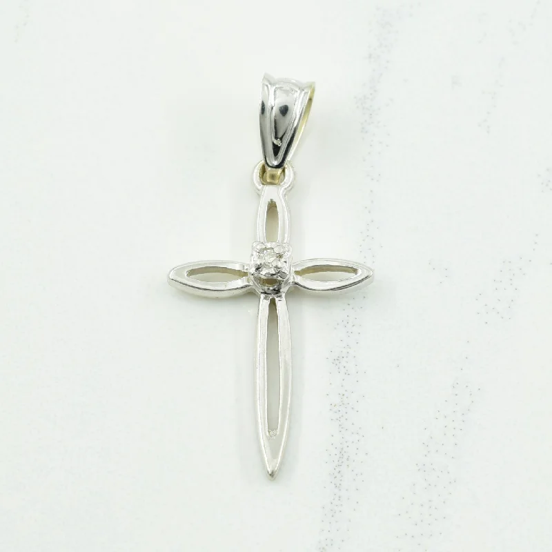 rose gold cubic zirconia earrings Diamond Cross Pendant | 0.005ct |