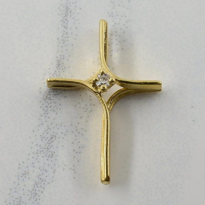 men’s black titanium ring Diamond Cross Pendant | 0.01ct |