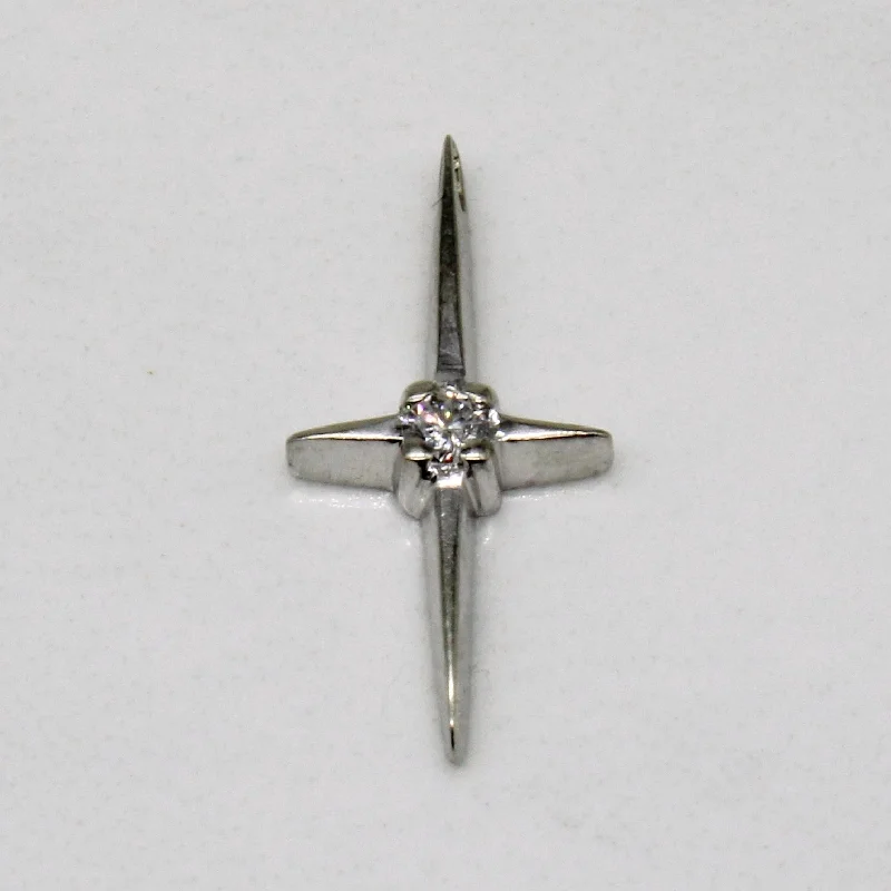unique emerald green ring Diamond Cross Pendant | 0.03ct |