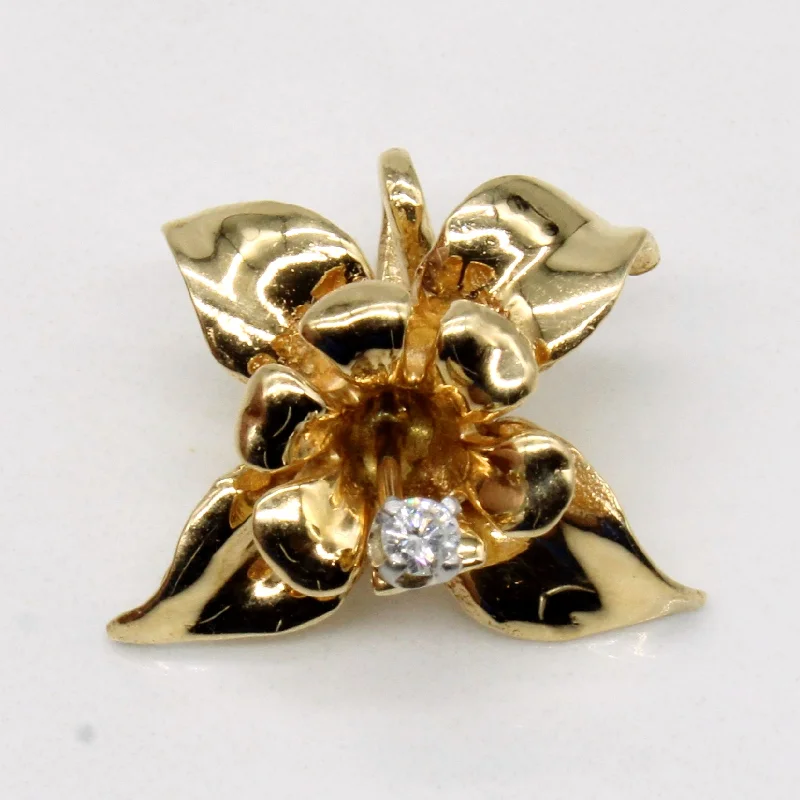 opal cluster ring unique Diamond Easter Lily 14k Pendant | 0.05ct |