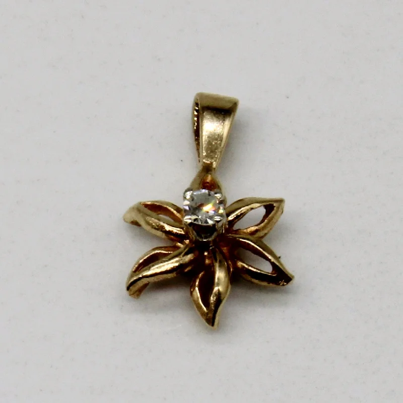 Diamond Flower Pendant | 0.03ct |