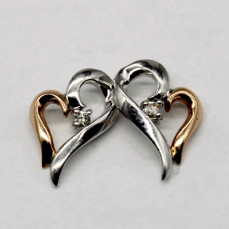 Diamond Heart Earrings | 0.06ctw |