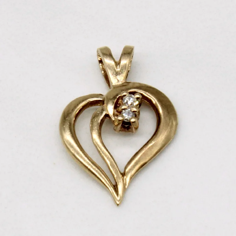 men’s tungsten carbide ring Diamond Heart Pendant | 0.02ctw |