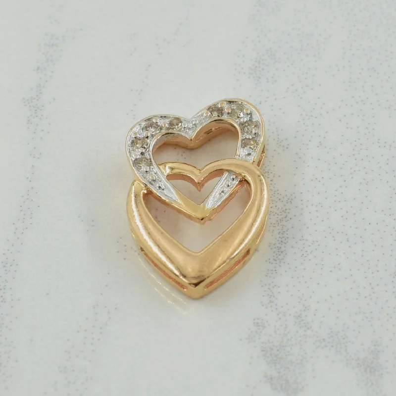 gold medallion pendant necklace Diamond Heart Pendant | 0.04ctw |