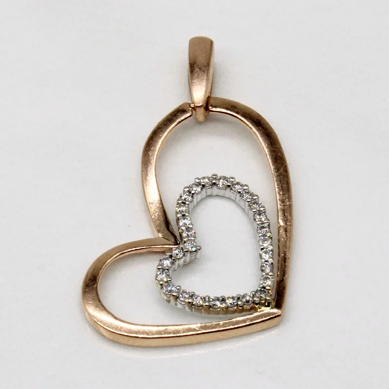 personalized name ring Diamond Heart Pendant | 0.09ctw |
